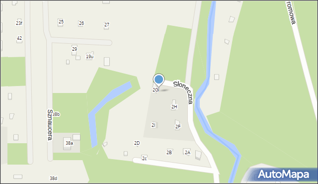 Poddębie, Słoneczna, 2J, mapa Poddębie