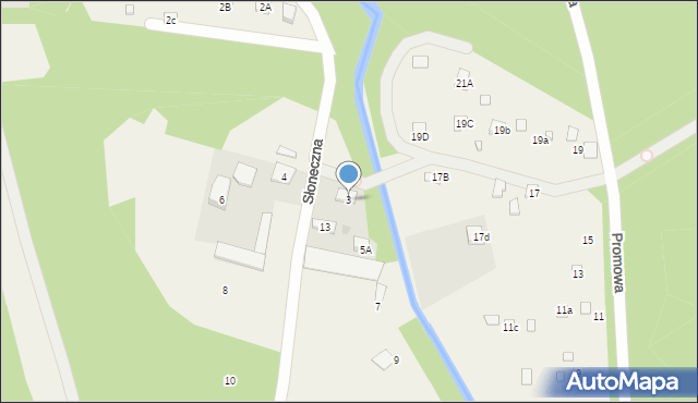 Poddębie, Słoneczna, 3, mapa Poddębie