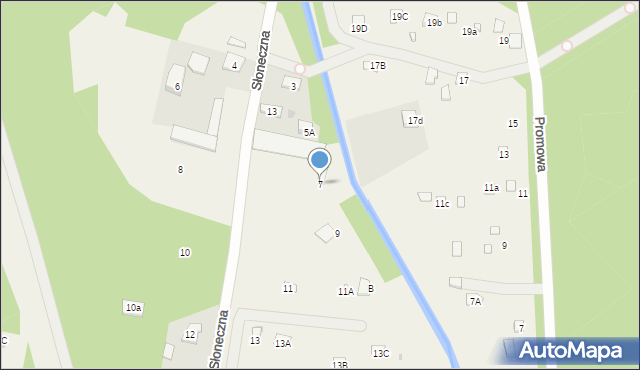 Poddębie, Słoneczna, 7, mapa Poddębie