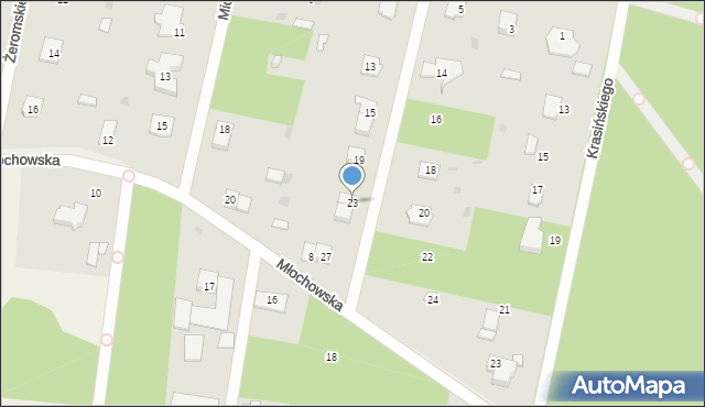 Podkowa Leśna, Słowackiego Juliusza, 23, mapa Podkowa Leśna