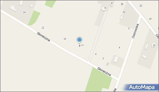 Podlesie, Słoneczna, 8, mapa Podlesie