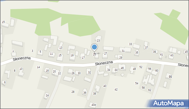 Polanka Wielka, Słoneczna, 25, mapa Polanka Wielka