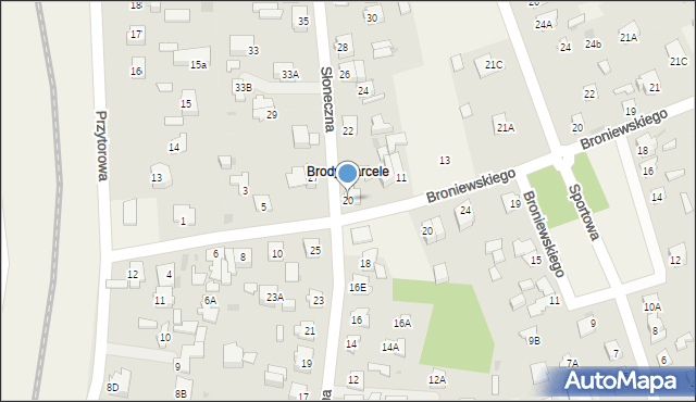 Pomiechówek, Słoneczna, 20, mapa Pomiechówek