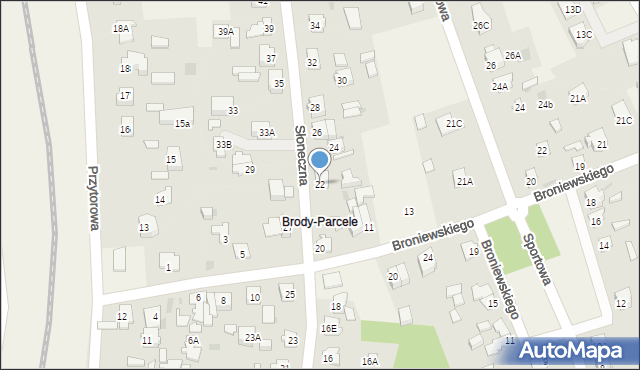 Pomiechówek, Słoneczna, 22, mapa Pomiechówek