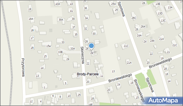 Pomiechówek, Słoneczna, 24, mapa Pomiechówek