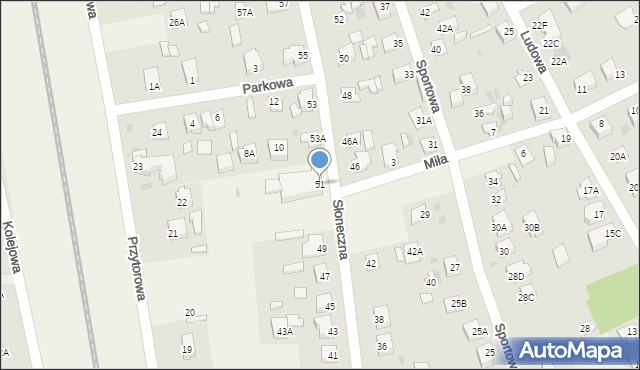 Pomiechówek, Słoneczna, 51, mapa Pomiechówek