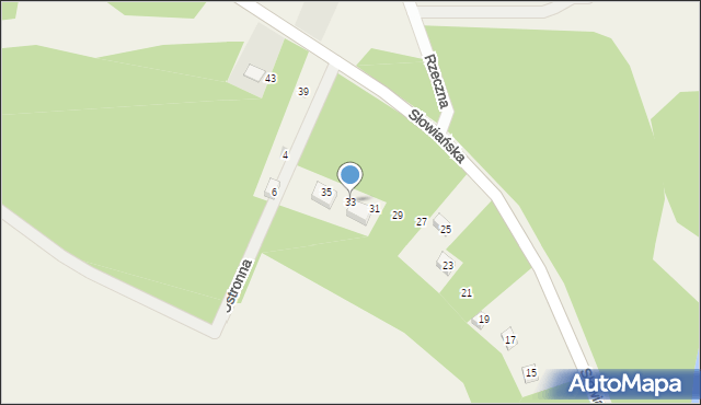 Pomiechówek, Słowiańska, 33, mapa Pomiechówek