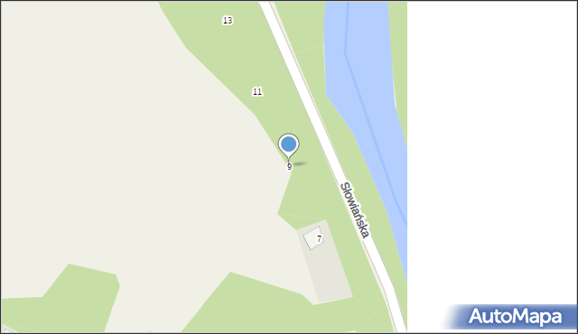 Pomiechówek, Słowiańska, 9, mapa Pomiechówek