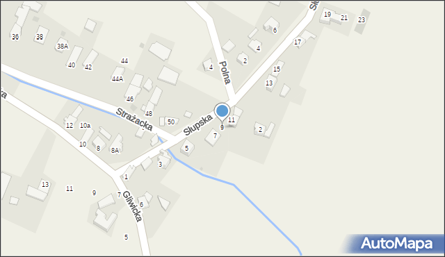 Poniszowice, Słupska, 9, mapa Poniszowice