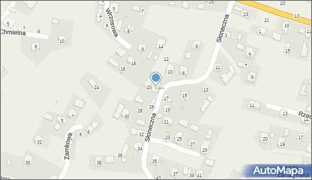 Posada Zarszyńska, Słoneczna, 22, mapa Posada Zarszyńska