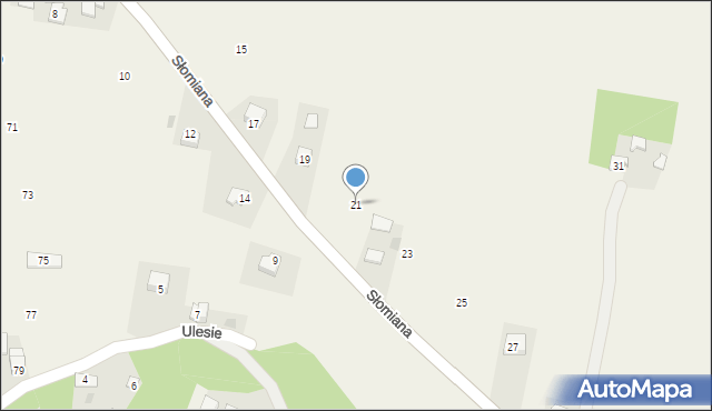 Poskwitów, Słomiana, 21, mapa Poskwitów