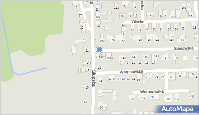 Poznań, Słupska, 16a, mapa Poznania