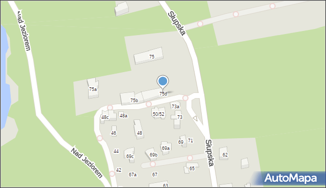 Poznań, Słupska, 75d, mapa Poznania