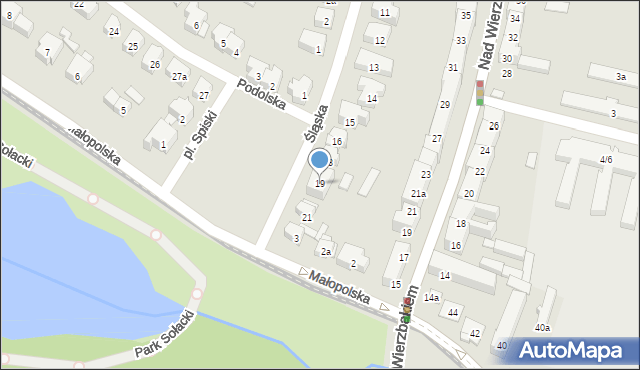 Poznań, Śląska, 19, mapa Poznania