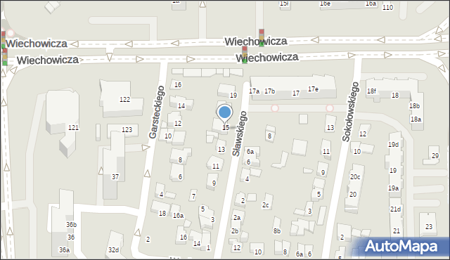 Poznań, Sławskiego Rogera, 15, mapa Poznania