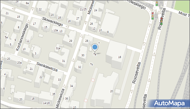 Poznań, Słowackiego Juliusza, 7a, mapa Poznania