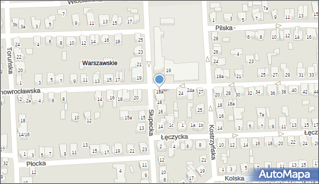 Poznań, Słupecka, 18a, mapa Poznania