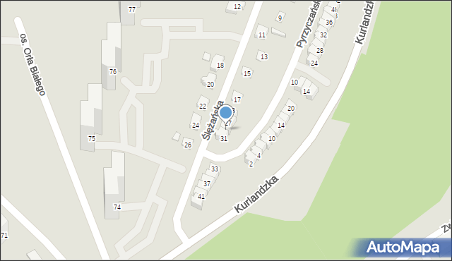 Poznań, Ślężańska, 29, mapa Poznania