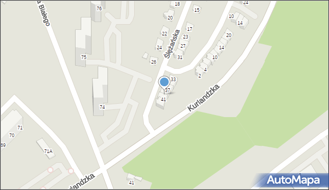 Poznań, Ślężańska, 39, mapa Poznania