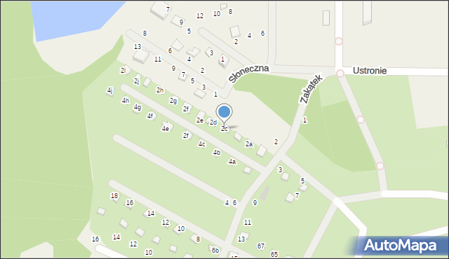 Prądocin, Słoneczna, 2c, mapa Prądocin
