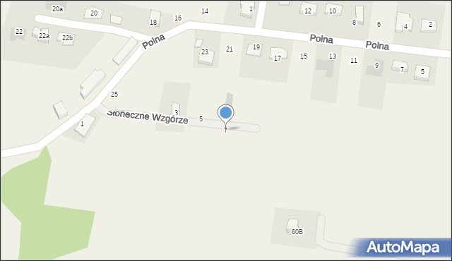 Pręgowo, Słoneczne Wzgórze, 7, mapa Pręgowo