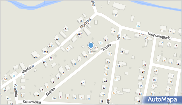 Prochowice, Śląska, 11, mapa Prochowice