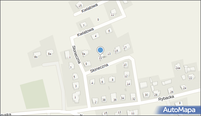 Prokowo, Słoneczna, 11, mapa Prokowo