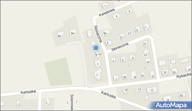 Prokowo, Słoneczna, 5, mapa Prokowo