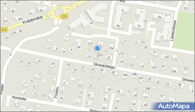 Pruszcz Gdański, Słowackiego Juliusza, 13, mapa Pruszcz Gdański