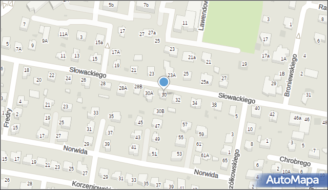 Pruszcz Gdański, Słowackiego Juliusza, 30, mapa Pruszcz Gdański