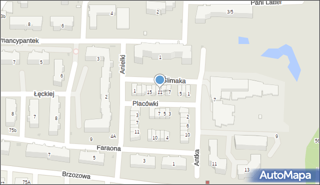 Pruszków, Ślimaka, 11, mapa Pruszków