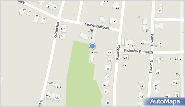 Pruszków, Słonecznikowa, 5, mapa Pruszków