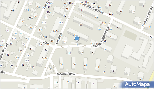 Pruszków, Słonia Trąbalskiego, 8, mapa Pruszków