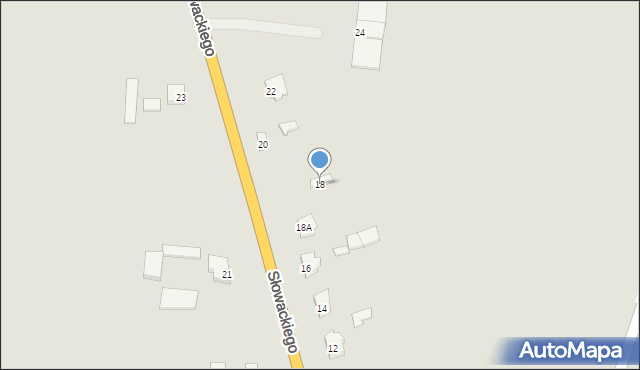 Przasnysz, Słowackiego Juliusza, 18, mapa Przasnysz