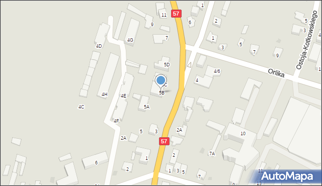 Przasnysz, Słowackiego Juliusza, 5B, mapa Przasnysz