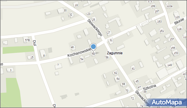 Przędzel, Słowackiego Juliusza, 52, mapa Przędzel