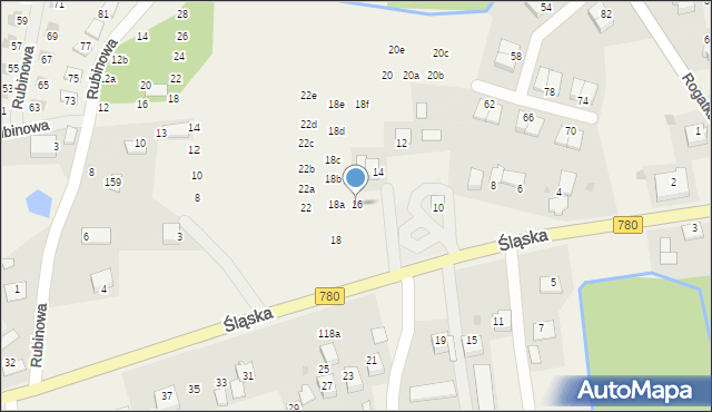 Przeginia Duchowna, Śląska, 16, mapa Przeginia Duchowna