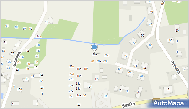 Przeginia Duchowna, Śląska, 20e, mapa Przeginia Duchowna