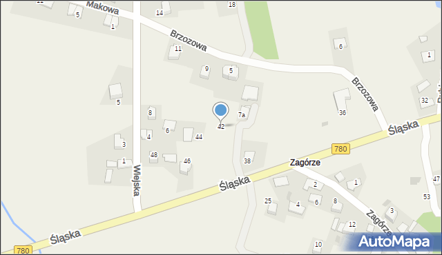 Przeginia Duchowna, Śląska, 42, mapa Przeginia Duchowna