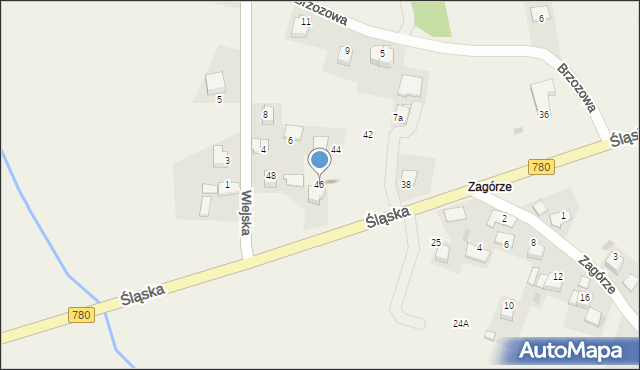 Przeginia Duchowna, Śląska, 46, mapa Przeginia Duchowna