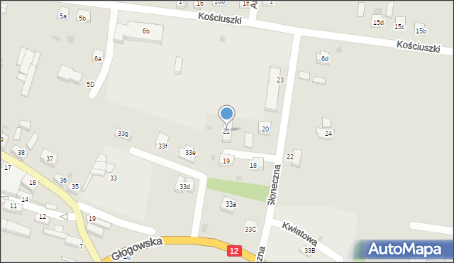 Przemków, Słoneczna, 21, mapa Przemków