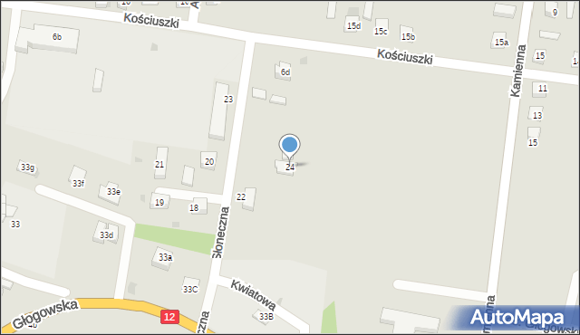 Przemków, Słoneczna, 24, mapa Przemków