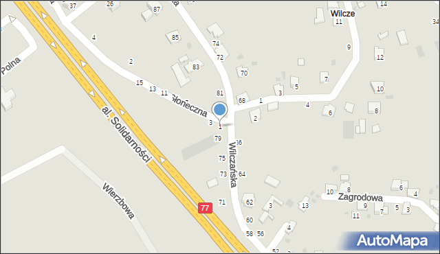 Przemyśl, Słoneczna, 1, mapa Przemyśla