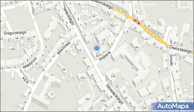 Przemyśl, Słowackiego Juliusza, 19, mapa Przemyśla
