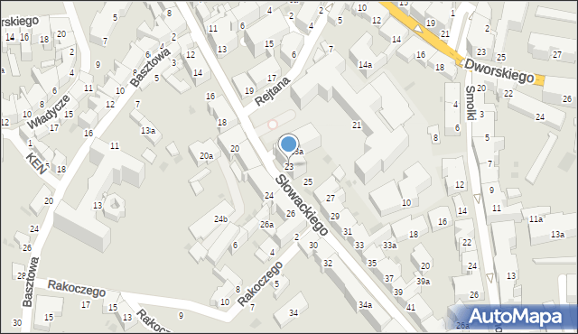 Przemyśl, Słowackiego Juliusza, 23, mapa Przemyśla