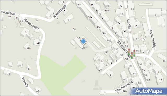 Przemyśl, Słowackiego Juliusza, 40, mapa Przemyśla