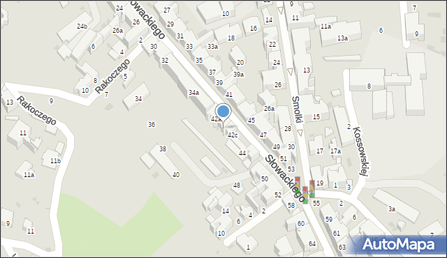 Przemyśl, Słowackiego Juliusza, 42b, mapa Przemyśla