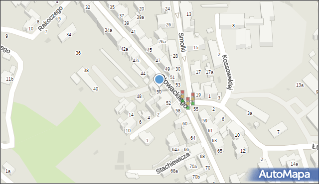 Przemyśl, Słowackiego Juliusza, 50, mapa Przemyśla