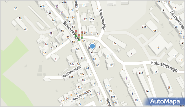 Przemyśl, Słowackiego Juliusza, 61, mapa Przemyśla