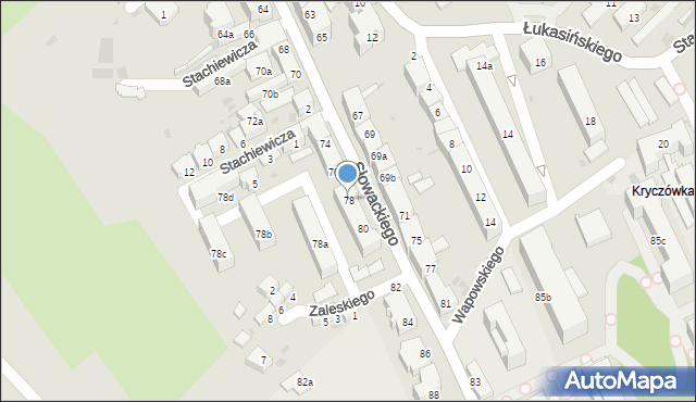 Przemyśl, Słowackiego Juliusza, 78, mapa Przemyśla